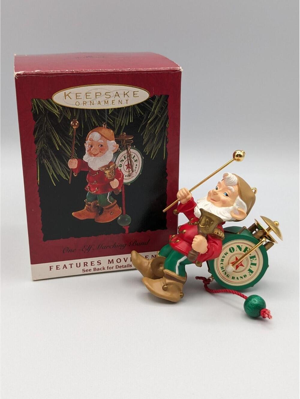 Hallmark Keepsake Elf Marching Band 1993, with Movement, Christmas Ornament